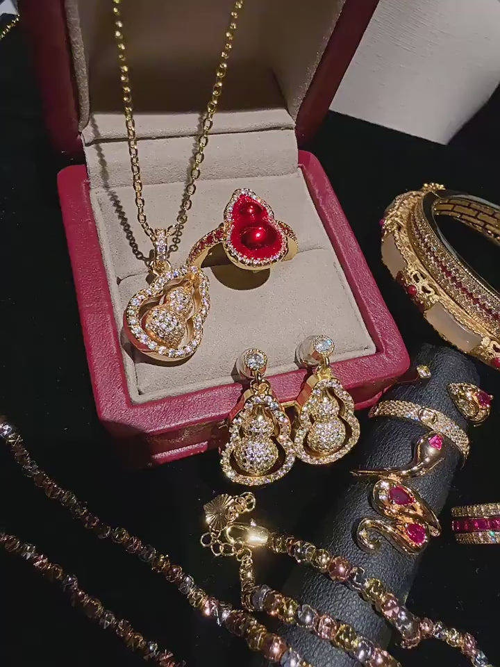 Rose Romance Ruby Bracelet & Ring Set