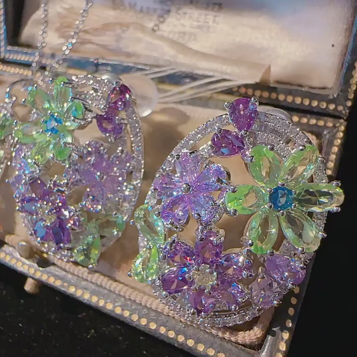 Marguerite Sunflower Gemstone Earrings